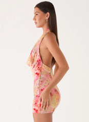 Jonna Mini Dress - Botanic Cheetah